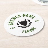 Dessous-de-verre Rond En Papier Dessous de verre Homebrew Boire Conception Modèle (Incliné)