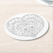 Dessous-de-verre Rond En Papier dessous de verre inséparables couleur moi (Incliné)