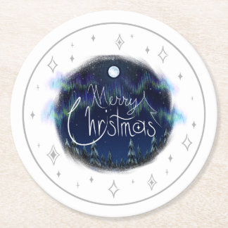 Dessous-de-verre Rond En Papier dessous de verre "Joyeux Noël" - Papier