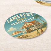 Dessous-de-verre Rond En Papier Dessous de verre Lamefest 2026 (Incliné)