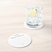 Dessous-de-verre Rond En Papier Dessous de verre mariages (En situation)