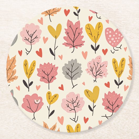 Dessous-de-verre Rond En Papier Dessous de verre papier (Devant)