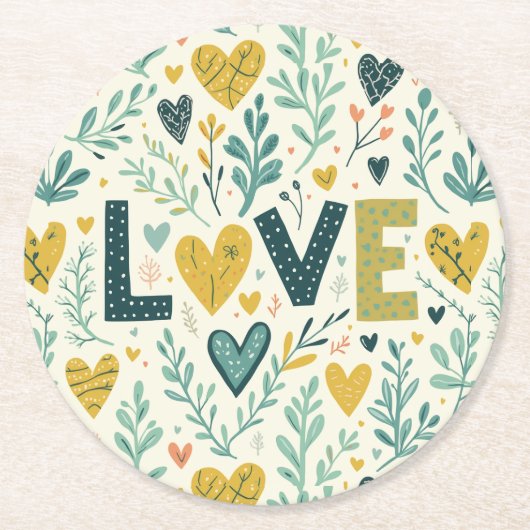 Dessous-de-verre Rond En Papier Dessous de verre papier (Devant)