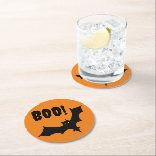 Dessous-de-verre Rond En Papier Dessous de verre Papier À Six - Boo ! Bat Hallowee