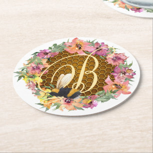 Dessous-de-verre Rond En Papier Dessous de verre papier abeille
