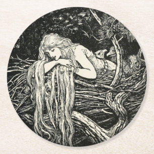 Dessous-de-verre Rond En Papier Dessous de verre papier Art Nouveau