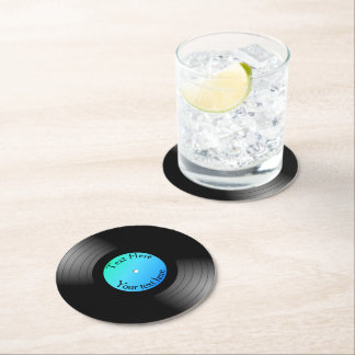 Dessous-de-verre Rond En Papier Dessous de verre papier rond d'enregistrement de t