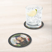 Dessous-de-verre Rond En Papier Dessous de verre papier rond photo Gold (En situation)