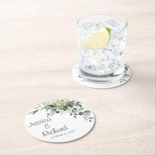 Dessous-de-verre Rond En Papier Dessous de verre papier rond Plaques papier mariag
