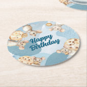 Dessous-de-verre Rond En Papier Dessous de verre papier souris et biscuits (Incliné)