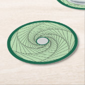 Dessous-de-verre Rond En Papier Dessous de verre papier - Spirale d'illusion optiq (Incliné)