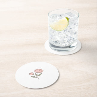 Dessous-de-verre Rond En Papier Dessous de verre papier Wonky Zoo Peonies