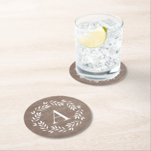 Dessous-de-verre Rond En Papier Dessous de verre personnalisés de la couronne de