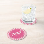 Dessous-de-verre Rond En Papier Dessous de verre personnalisés Grandes roses et ve<br><div class="desc">Ajoutez une pop de couleur joyeuse à vos fêtes de vacances avec ces dessous de verre personnalisés pour les boissons, avec l'expression "Merry & Bright" en typographie blanche croustillante contre un arrière - plan rose vif. Ces casseroles sont à la fois mignonnes et fonctionnelles, parfaites pour les fêtes de Noël,...</div>