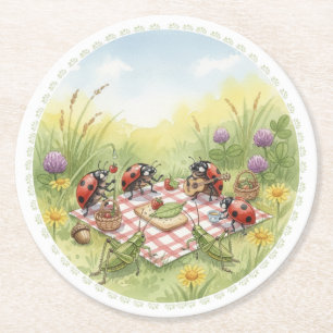 Dessous-de-verre Rond En Papier Dessous de verre pour fête de jardin de printemps