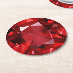 Dessous-de-verre Rond En Papier Dessous de verre rond en papier Ruby