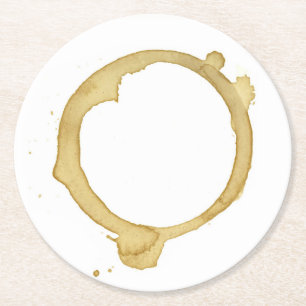 Dessous-de-verre Rond En Papier Dessous de verre souillés par café