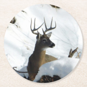 Dessous-de-verre Rond En Papier Dessous de verre Winter Buck
