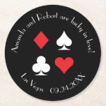 Dessous-de-verre Rond En Papier Destiny Las Vegas Mariage Dessous de verre à cockt<br><div class="desc">Parfait pour une fête à thème Las Vegas ou casino,  customisez ces dessous de verre avec votre propre texte !</div>