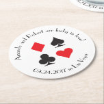 Dessous-de-verre Rond En Papier Destiny Las Vegas Mariage papier Dessous de verre<br><div class="desc">Parfait pour un mariage de Vegas dans une petite chapelle au large de la bande,  tout ce dont vous avez besoin est l'amour et un témoin ou deux ! � 2birdstone 2013</div>