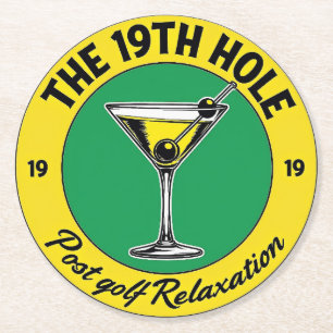 Dessous-de-verre Rond En Papier Détendez-vous au 19th Hole After Golf