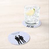 Dessous-de-verre Rond En Papier Deux pièces (En situation)