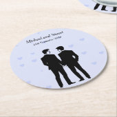 Dessous-de-verre Rond En Papier Deux pièces (Incliné)