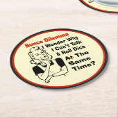 Dessous-de-verre Rond En Papier Dilemme drôle de Bunco (Incliné)