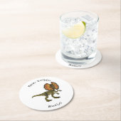 Dessous-de-verre Rond En Papier Dilophosaurus dessin animé (En situation)