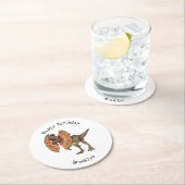 Dessous-de-verre Rond En Papier Dilophosaurus dessin animé (En situation)