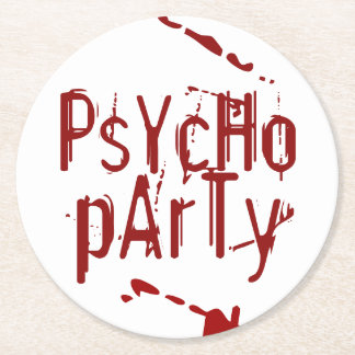 Dessous-de-verre Rond En Papier Distributeurs de fête Psycho