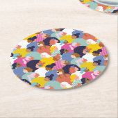 Dessous-de-verre Rond En Papier Diversité des femmes - Femmes de diverses races (Incliné)