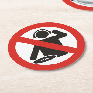 DESSOUS-DE-VERRE ROND EN PAPIER DJ