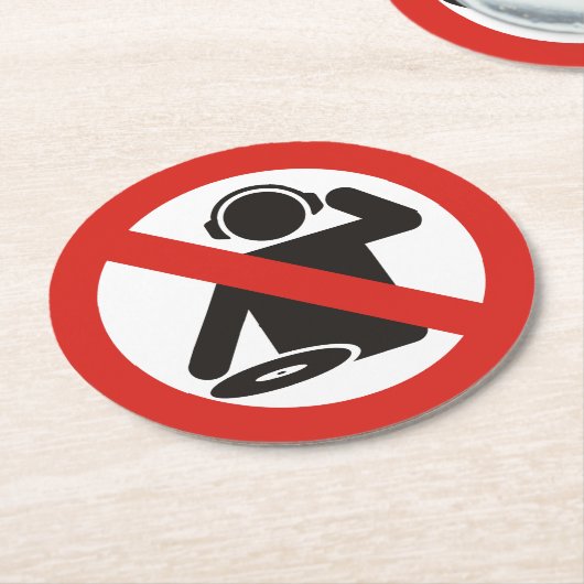 DESSOUS-DE-VERRE ROND EN PAPIER DJ (Incliné)