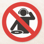 DESSOUS-DE-VERRE ROND EN PAPIER DJ (Devant)