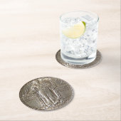 Dessous-de-verre Rond En Papier Dollar de la liberté (En situation)