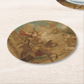 Dessous-de-verre Rond En Papier Don Quixote Guided by Folly, 18th century tapestry (Incliné)