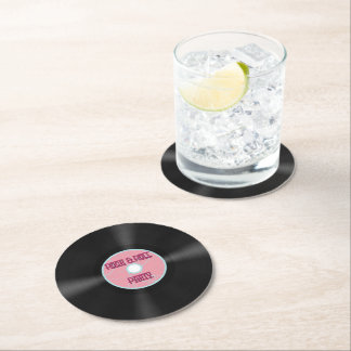 Dessous-de-verre Rond En Papier Dossier Rock and Roll