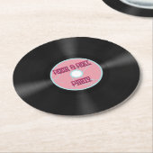 Dessous-de-verre Rond En Papier Dossier Rock and Roll (Incliné)