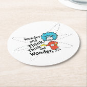Dessous-de-verre Rond En Papier Dr Seuss | Merveilleuse et réfléchis. Pensez et ét (Incliné)