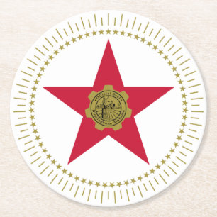 Dessous-de-verre Rond En Papier Drapeau de Birmingham, Alabama