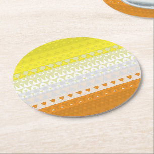 Dessous-de-verre Rond En Papier Drapeau de fierté Maverique abstrait