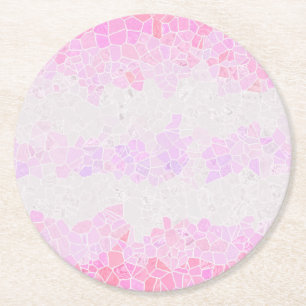 Dessous-de-verre Rond En Papier Drapeau de fierté Pomosexuel Abstrait Bohème Mosaï