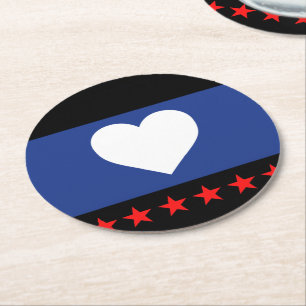 Dessous-de-verre Rond En Papier Drapeau de la fierté du pied