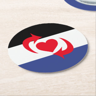 Dessous-de-verre Rond En Papier Drapeau de la fierté Switch
