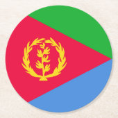 Dessous-de-verre Rond En Papier Drapeau de l'Érythrée (Devant)