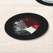 Dessous-de-verre Rond En Papier drapeau de Malte (Incliné)