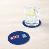 Dessous-de-verre Rond En Papier Drapeau des îles Falkland (En situation)