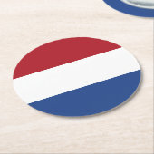 Dessous-de-verre Rond En Papier Drapeau des Pays-Bas (Incliné)