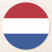 Dessous-de-verre Rond En Papier Drapeau des Pays-Bas (Devant)